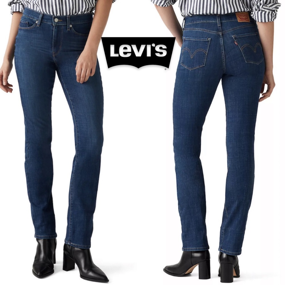 Levi's Women's 505 Dark Indigo Straight Leg Jeans
